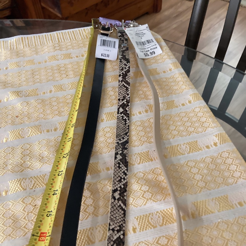 Set of Three Stylish Belts- S see pics